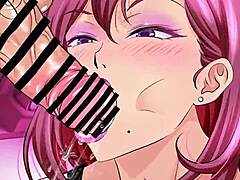POV hentai star's wild blowjob
