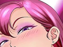 POV hentai star's wild blowjob