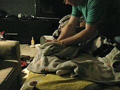 Massage turns into raw fucking with wife
