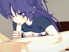 Thicc thigh Yuuka’s daring 3D hentai tease
