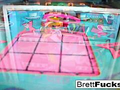 brett rossi's pinball game turns to pussy play