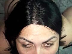 Amateur sucks huge cock to climax