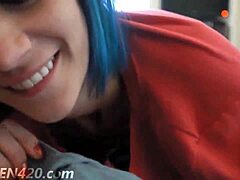 Blue-Haired Emo Gets Wild POV Play