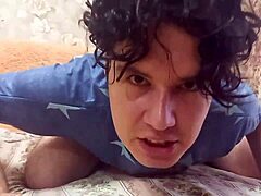 Curly twink’s relentless solo