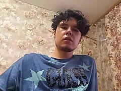 Curly twink’s relentless solo