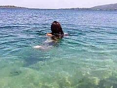 daring beach fuck with two wild eggs