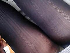 Upskirt Nylon Peek Demands Attention