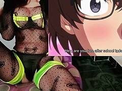 College girl's anime fantasy sparks