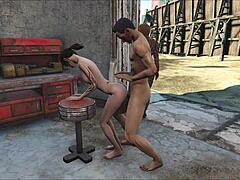 Cartoon Brunette’s Naughty Throne Fuck Game