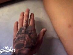 Tattooed Brunette’s Intense Massage