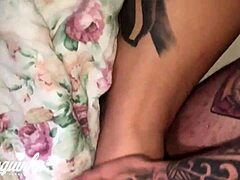 Tattooed Brunette’s Intense Massage