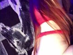 redhead's captivating night glow
