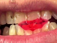 Mouth full of fetish candy?