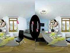 Curvy Tgirl Shines in VR Magic