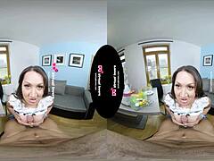 Curvy Tgirl Shines in VR Magic