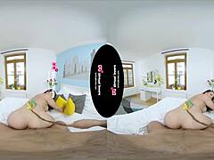 Curvy Tgirl Shines in VR Magic