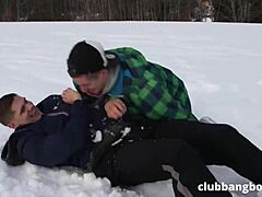 Gay Snowboarders Heat Up Camera