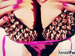 kendall karson's teasing stocking fetish play