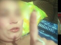 horny thick girl masturbates on video call
