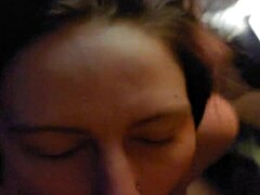 my slavegirl takes a rough facial after sucking