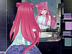 Sakura’s Seductive Mirror Glimpse