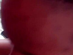 Ebony BBW with big ass sucks black cock hard