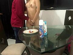 Latina’s taboo blowjob with cream thrill