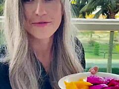Blonde Model's Exotic Playtime