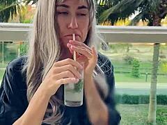 Blonde Model's Exotic Playtime