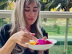Blonde Model's Exotic Playtime