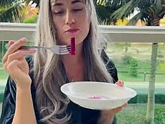 Blonde Model's Exotic Playtime