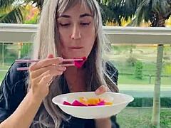 Blonde Model's Exotic Playtime