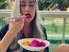 Blonde Model's Exotic Playtime