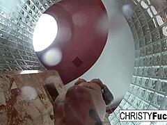 Christy and Dahlia’s Hot Bathroom Moment