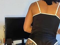 Slutty maid scores raise and ink