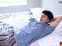 Ethan ignites a quick intense flame