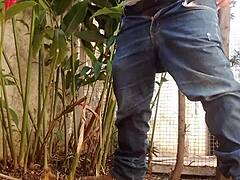 Soloboy Masturbating Outdoors in Wild Display