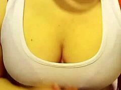 white crop top babe with huge breasts groped