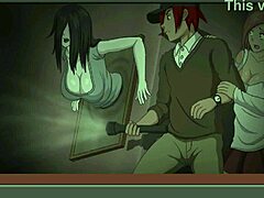man bangs pretty lady in ryona hentai game