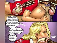 blonde duo wagering on massive black shaft