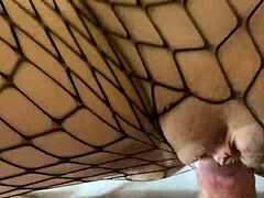 Redhead Wife's Fierce Stockings Cumshot Explosion