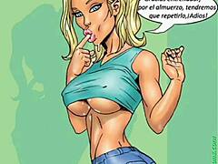 blonde duo wagering on massive black shaft
