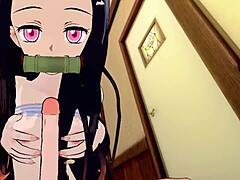 tanjiro and nezuko burn in hentai heat