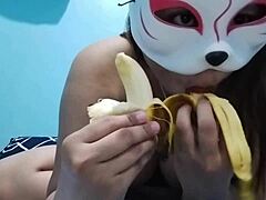 Curvy Asian beauty’s solo delight?