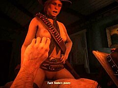 Sadie rides John’s cock hard in RDR2 POV scene