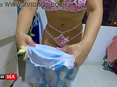 Neighbor's Sneaky Underwear Tease
