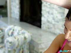 Italian Babe Romi Rain Delivers Slurpy Blowjob