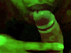 At the motel pool getting sucked by a stunning black girl