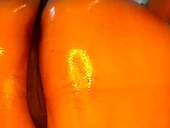 oily european babe ignites