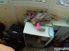Blonde Teen's Balcony Passion